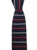 Red, White & Blue Striped Knitted Tie