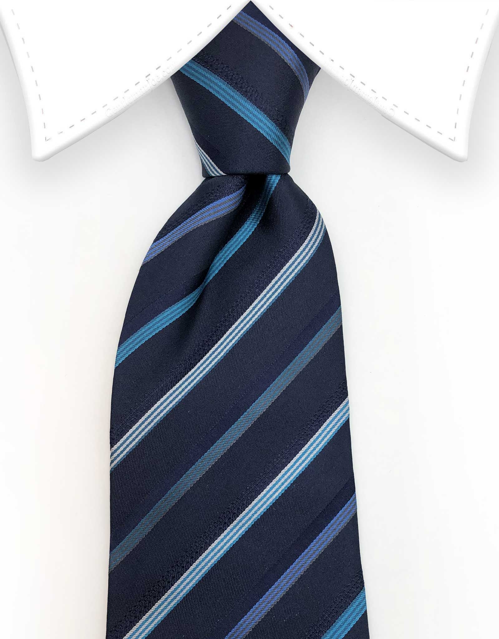 navy blue and turquoise tie
