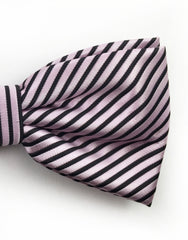 Light Pink & Black Bow Tie