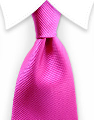 Solid Bright Pink Tie