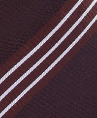 Dark Brown & White Extra Long Tie