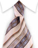 Brown & Beige Striped Necktie