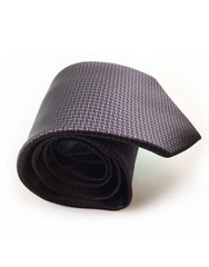Brown & Navy Blue Herringbone Tie