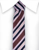 Brown and black striped narrow tie