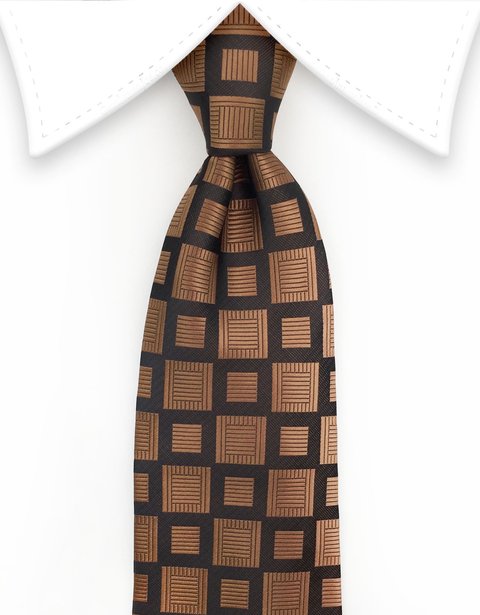 Brown & Black Silk Tie
