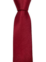 Burgundy Red Satin Skinny Necktie