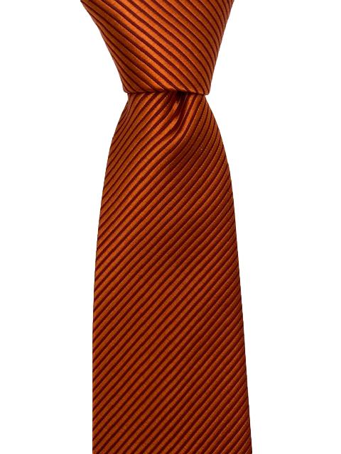 Burnt Orange Striped Men's Tie