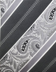 silver paisley tie swatch