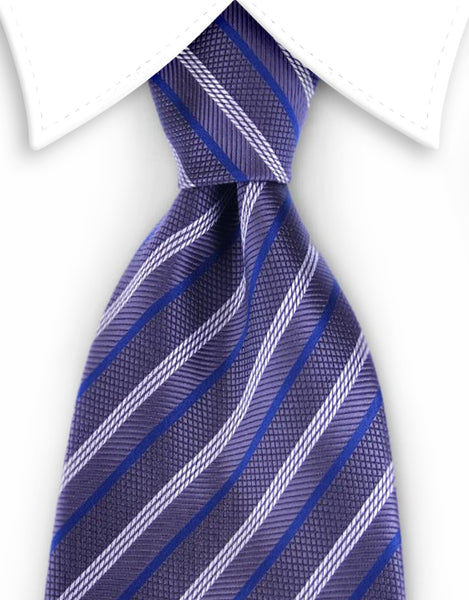 charcoal and blue striped tie