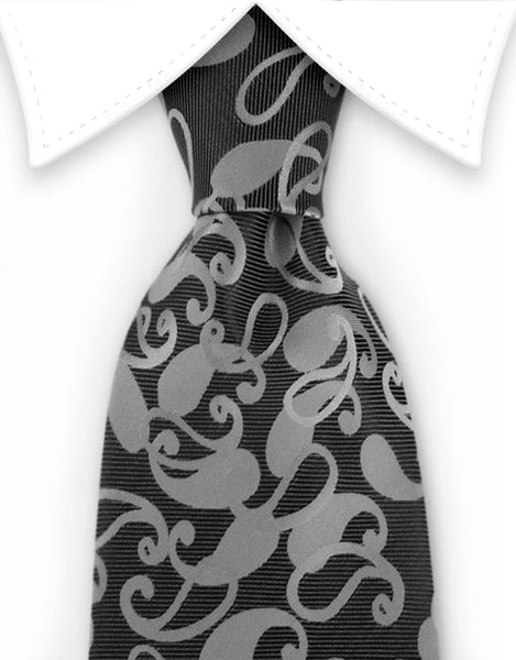 charcoal paisley tie