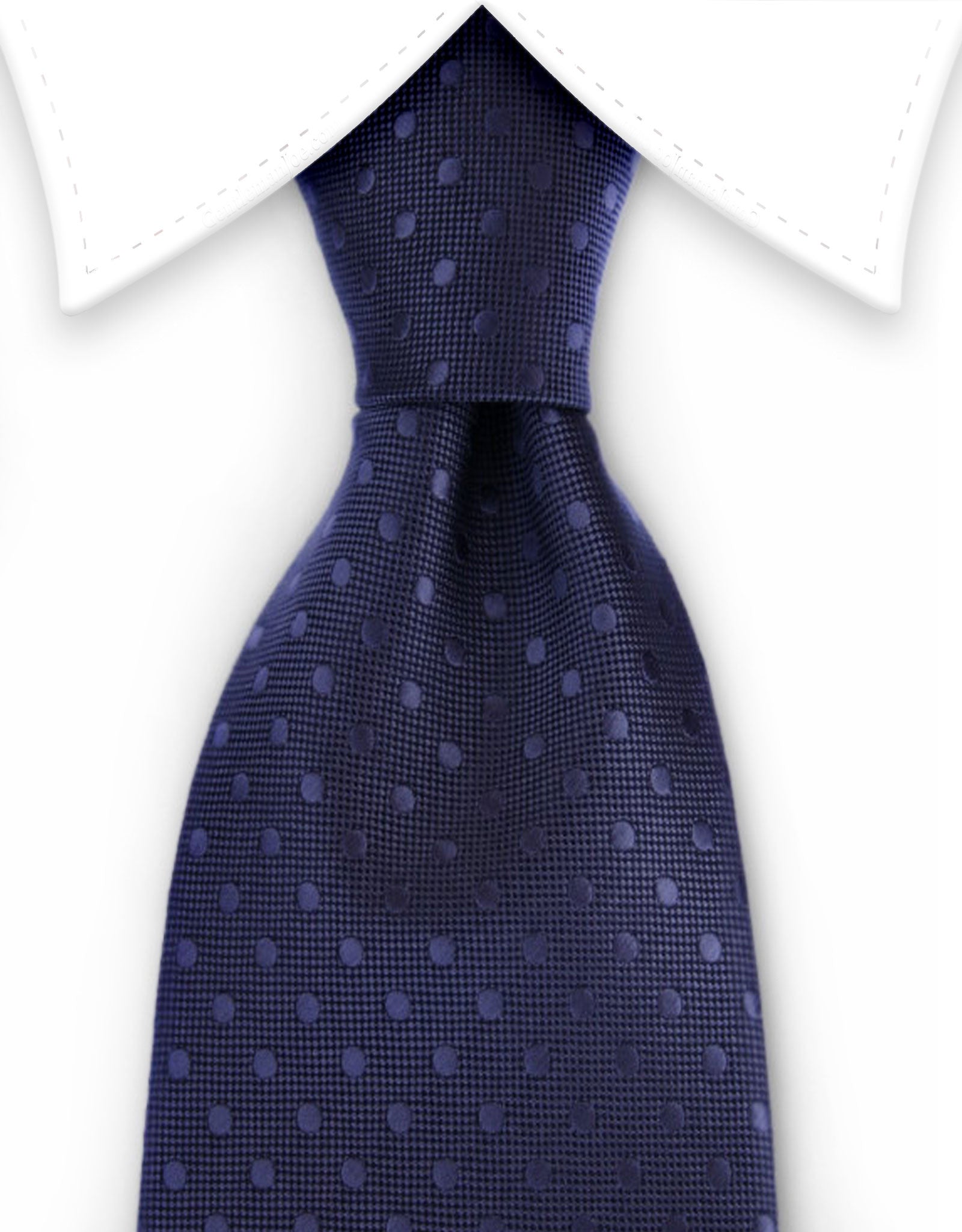 charcoal tie with polka dots 
