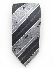 silver & charcoal tie