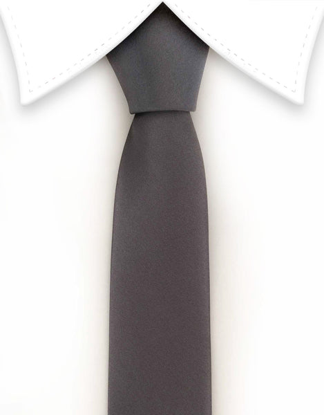 Charcoal skinny necktie