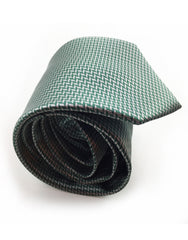 Silver and Dark Green Rolled Tie