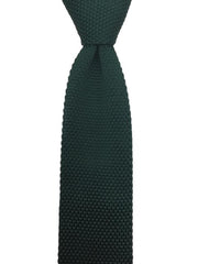 Dark Green Men's Knit Necktie