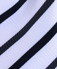 White & Black Silk Tie