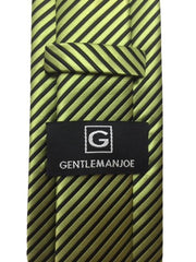 Green and Black Pinstriped Teen Tie