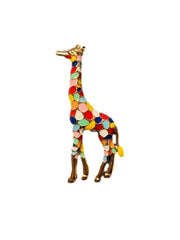 Colorful Giraffe Enamel Lapel Pin Broach