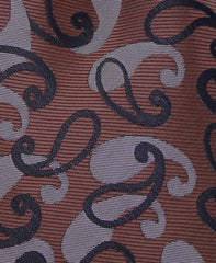 brown and black paisley tie swatch