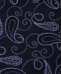 Black and Silver Whimsical Paisley Necktie