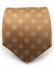 golden flower motif tie