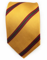 Golden yellow striped tie