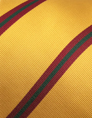 Mustard Yellow and Burgundy Striped Tie