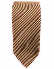 gold burgundy striped tie