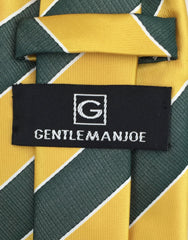 yellow gold & green striped Gentleman Joe's Tie
