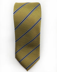 gold & navy stripe tie