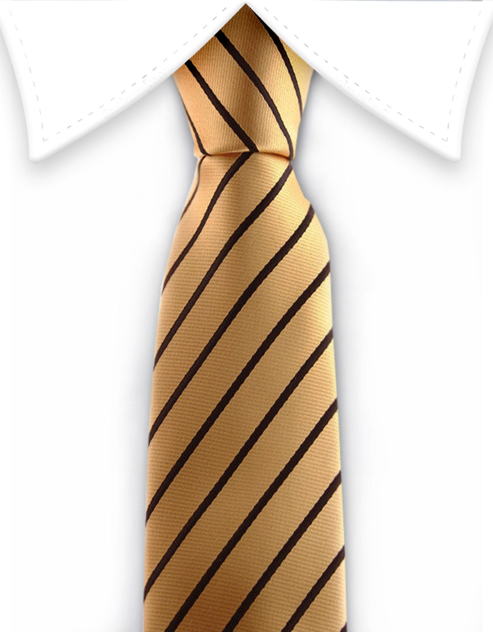 Gold & Black Striped Narrow Tie