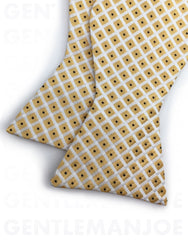 gold white bow tie
