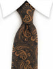 Golden Copper Paisley Necktie