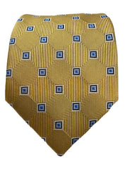 Gold Tie with Diamonds and Squares