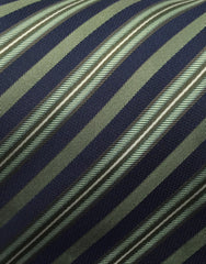 navy blue & green striped tie