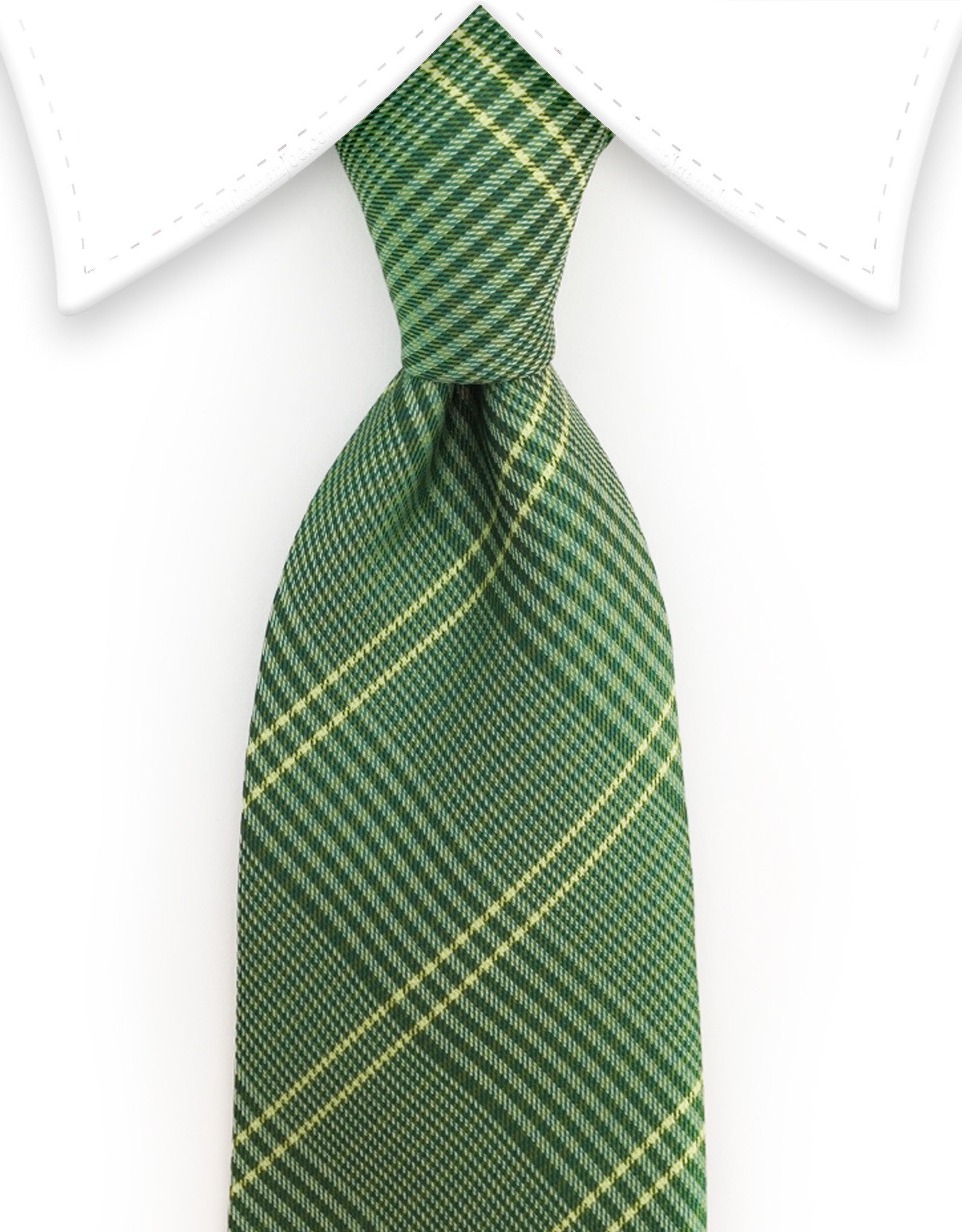 green plaid tie