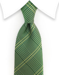 green plaid tie