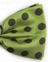 Green Dots Bow Tie