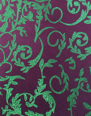 green floral tie swatch