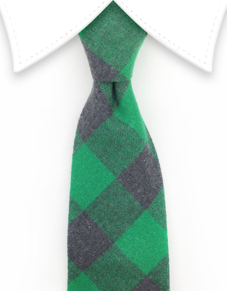 Green Charcoal Gray Tie