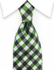Green & Black Checked Tie