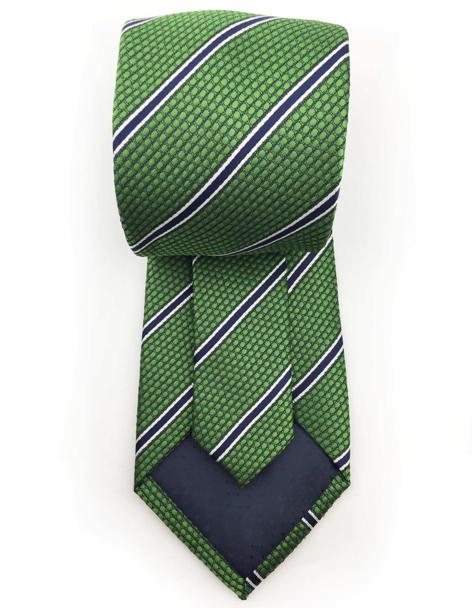Forest Green and Navy Blue Striped Tie – GentlemanJoe