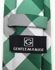 Gentleman Joe Big & Tall Green & White Tie