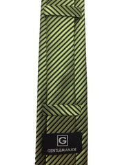 Green and Black Pinstriped Teen Tie