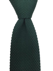 Dark Green Men's Knit Necktie