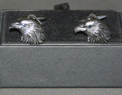 silver eagle cuff links