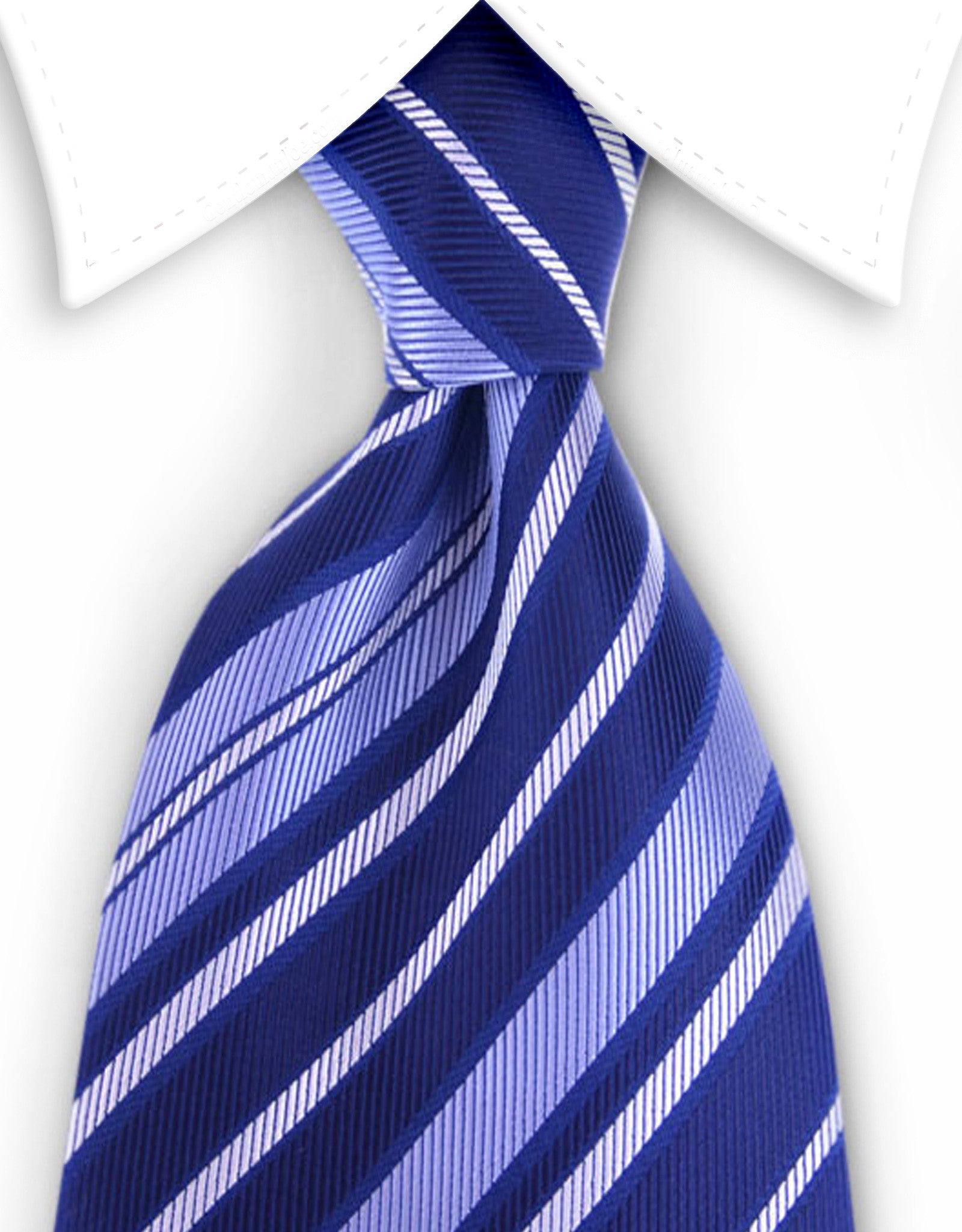 indigo blue striped tie