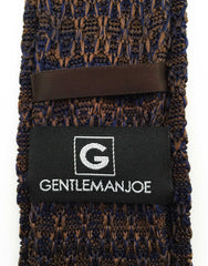 GentlemanJoe brown and indigo knit tie