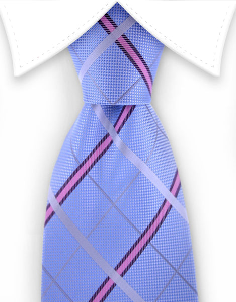 light blue and pink tie