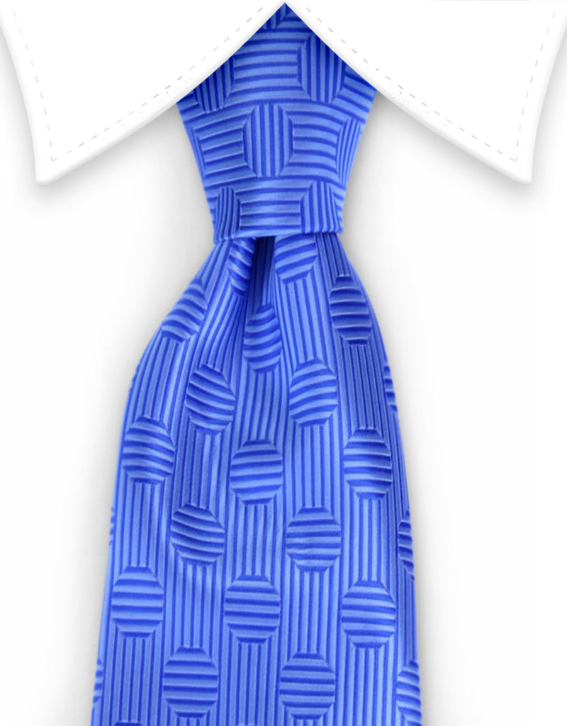 Cerulean Blue Polka Dot Tie with Pin Stripes – GentlemanJoe